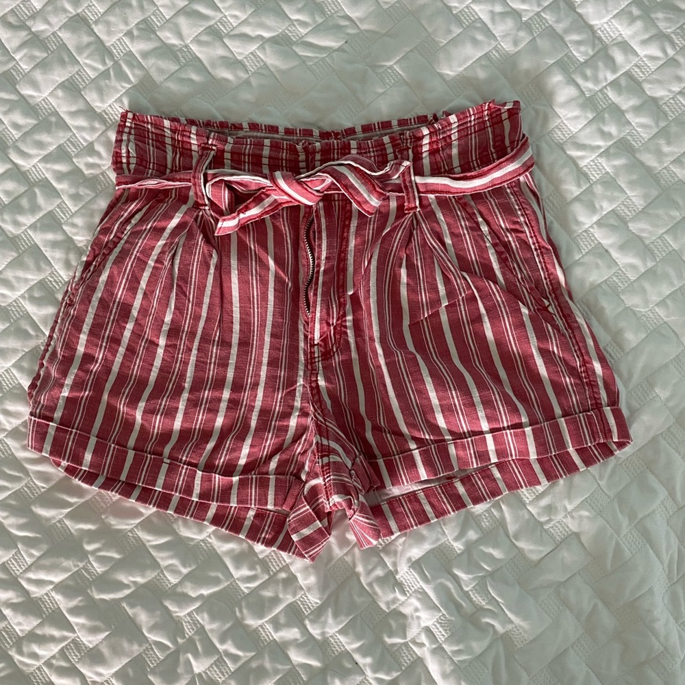 american eagle striped shorts
